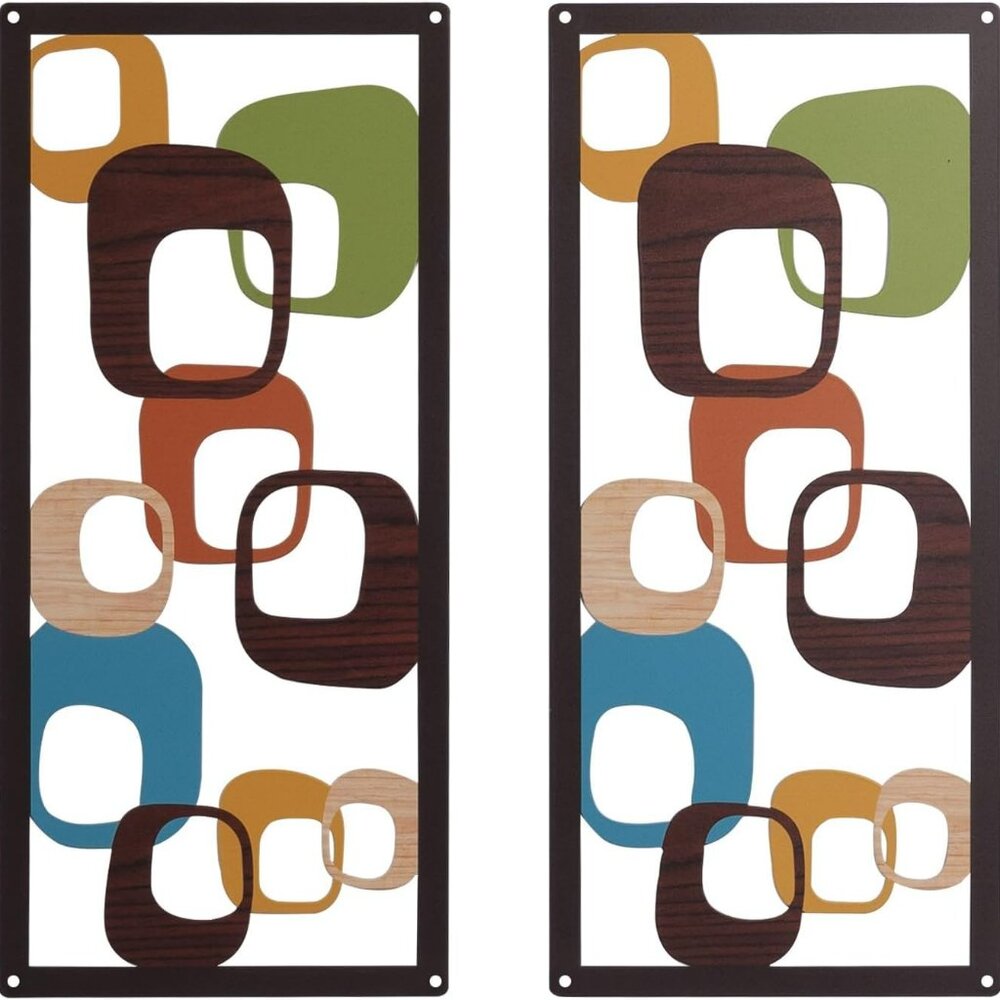 Mid Century‎ Modern Wall Art 2 Piece Set